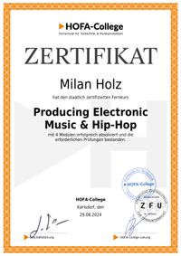 HOFA Producing Electronic Music &amp; Hip-Hop Zertifikat